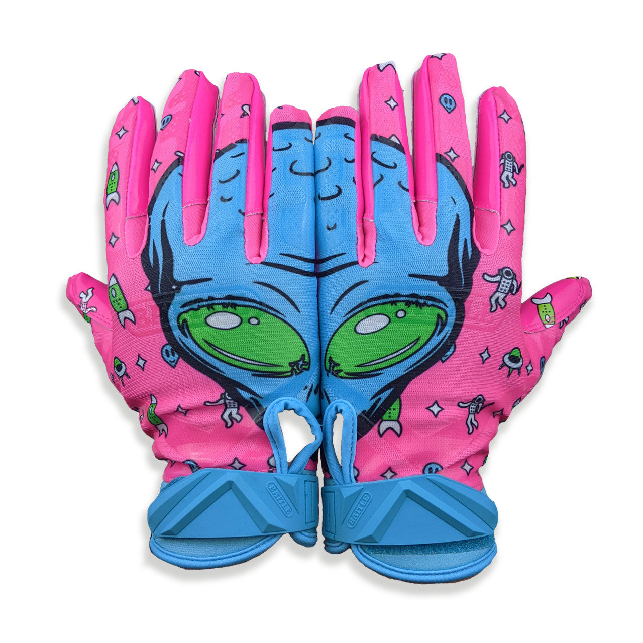 battle-double-threat-alien-receiver-handschuhe-neon-gr-n-l-grip image 2