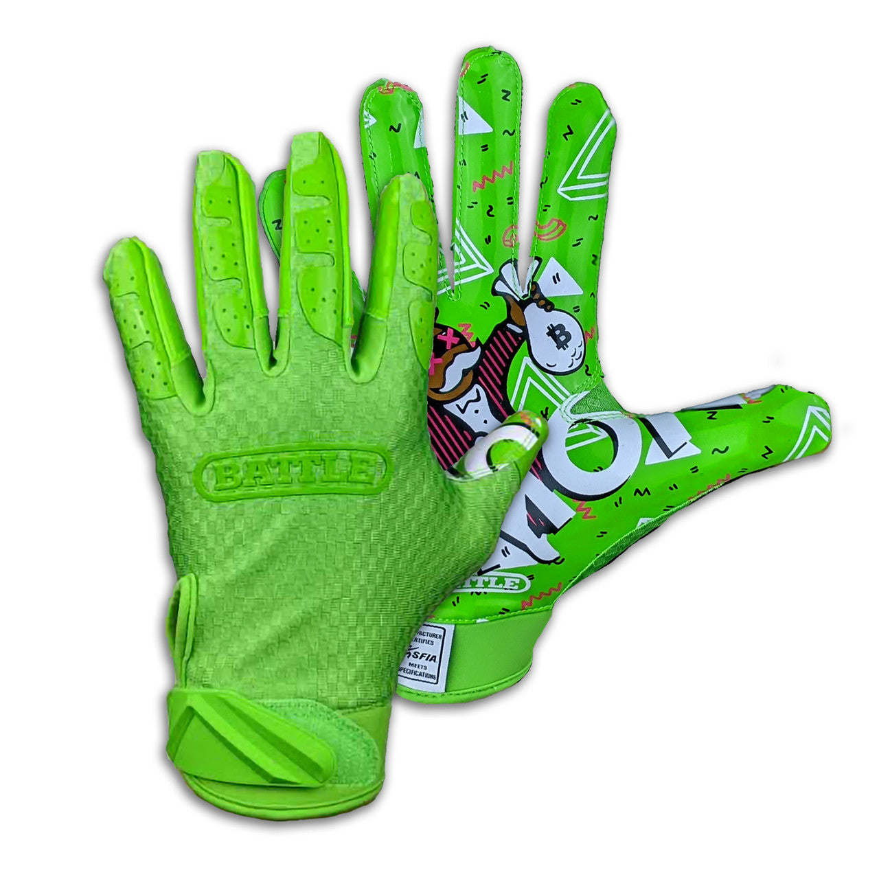 battle-double-threat-money-man-2-0-footballhandschuhe-pink-m image 3