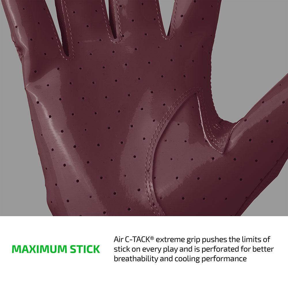 cutters-rev-pro-7-0-receiver-handschuhe-maroon-mit-c-tack-grip image 4