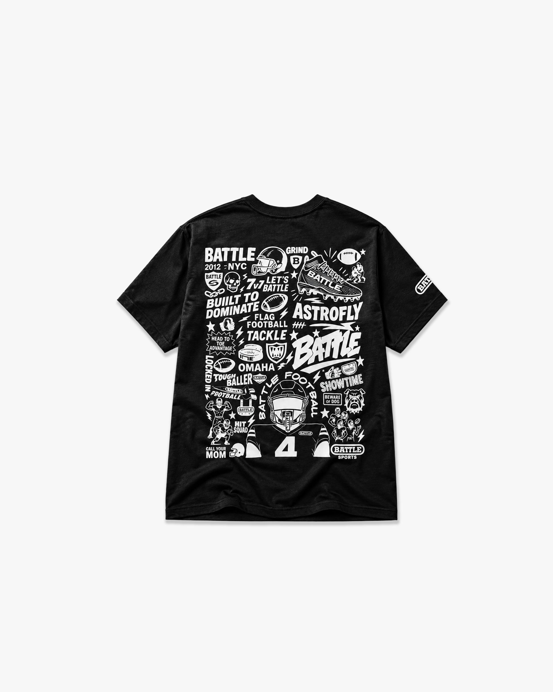 battle-astrofly-collage-t-shirt-herren-schwarz-l-baumwolle image 1