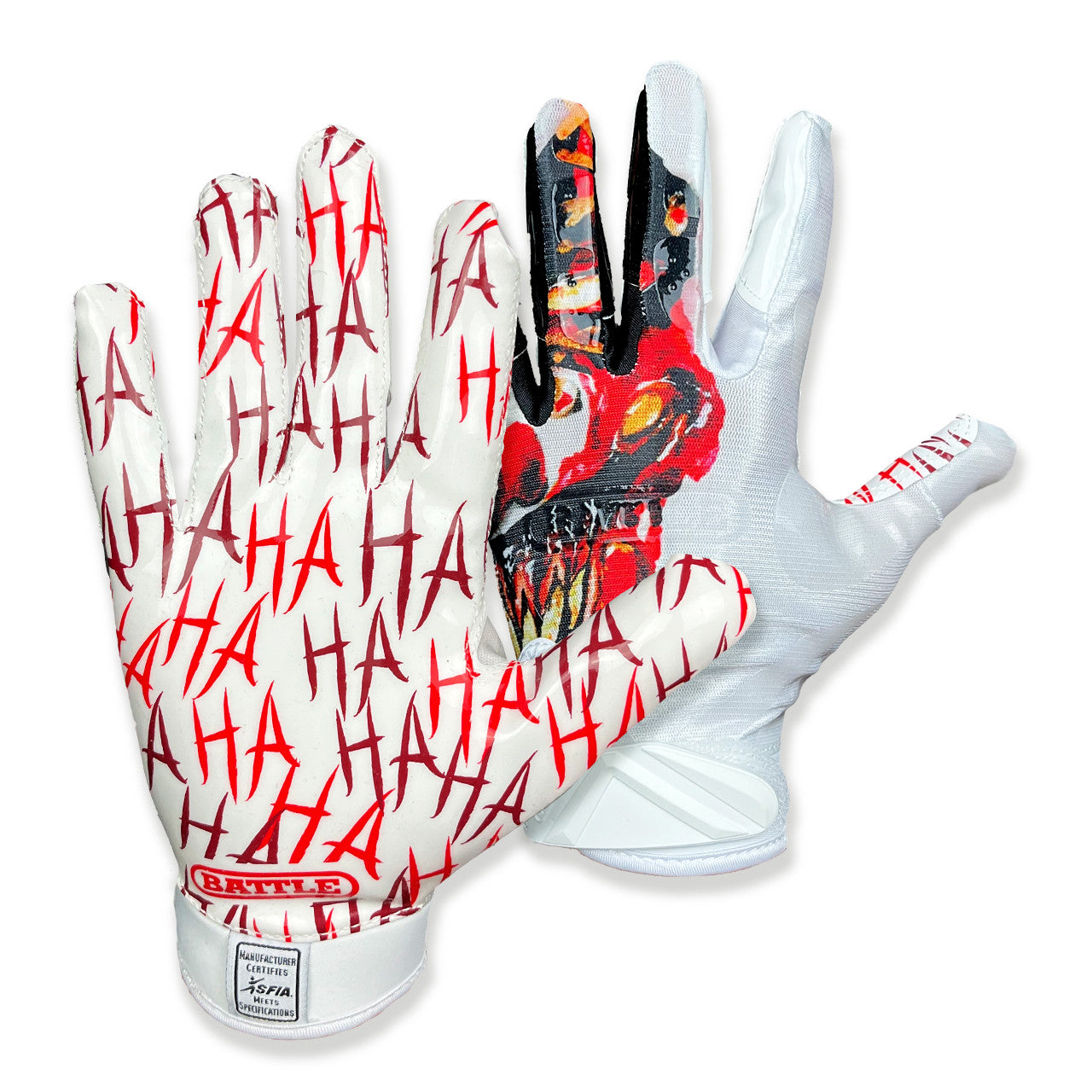 battle-double-threat-krazy-klown-receiver-handschuhe-l-grip image 3