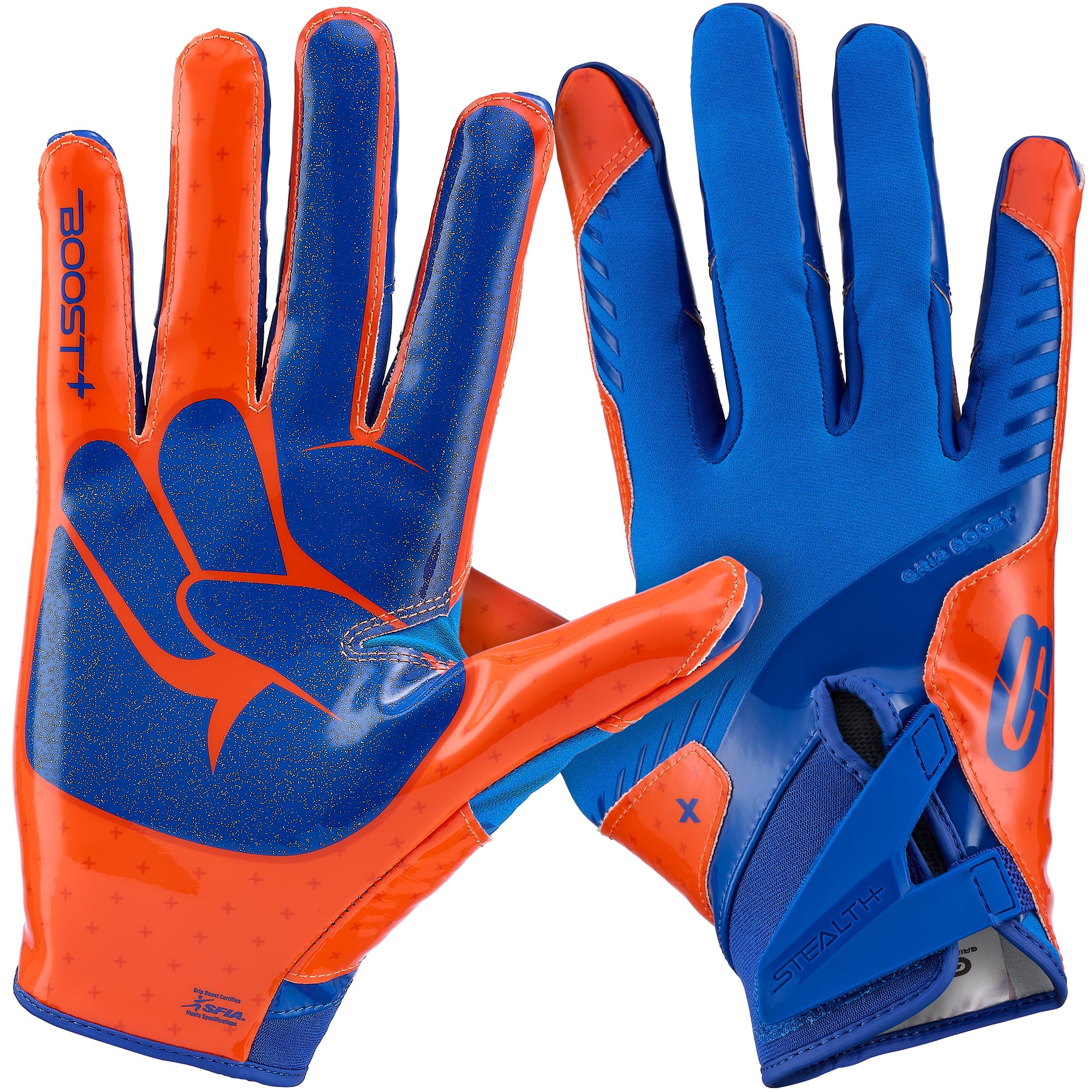 grip-boost-stealth-6-0-jugend-footballhandschuhe-blau-orange image 1