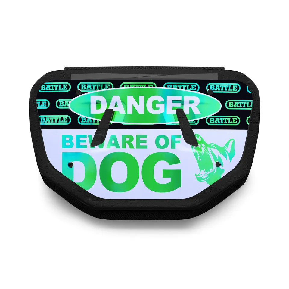 battle-defender-beware-of-dog-backplate-adult-iridescent image 1
