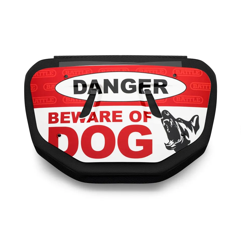 battle-sports-defender-beware-of-dog-back-plate-schwarz image 1