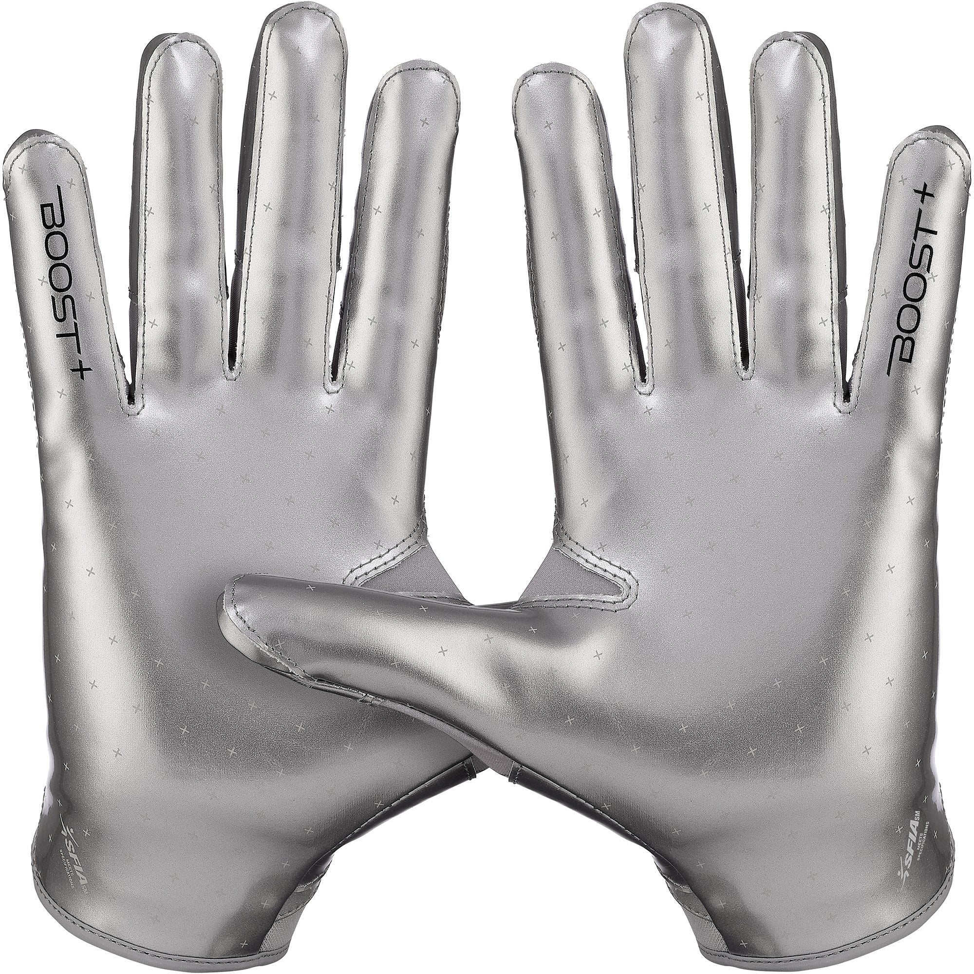 grip-boost-stealth-6-0-footballhandschuhe-silber-chrome-grip image 2