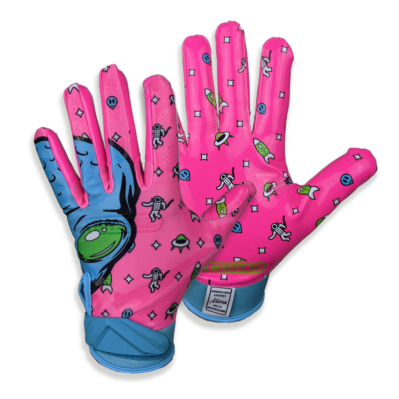 battle-double-threat-alien-receiver-handschuhe-neon-gr-n-l-grip image 6