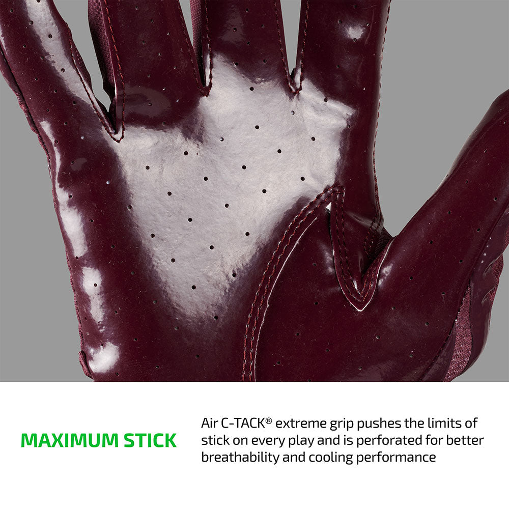 cutters-rev-pro-6-0-receiver-handschuhe-maroon-mit-air-c-tack image 4