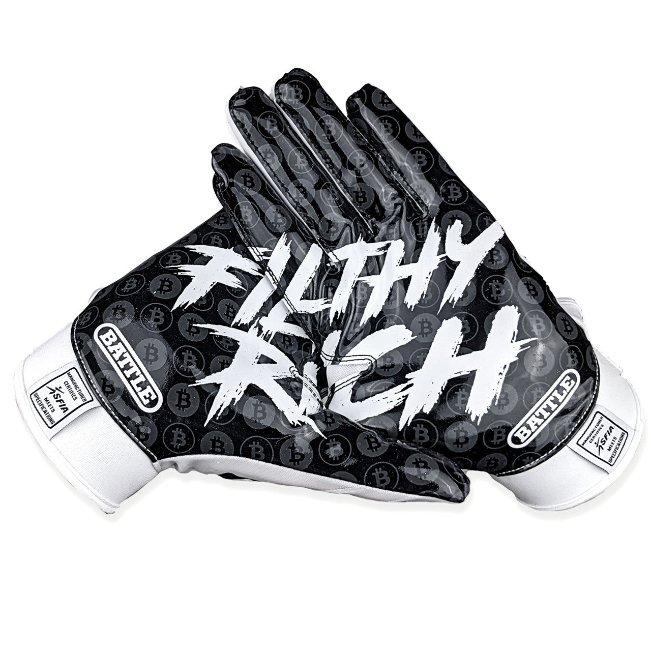 battle-double-threat-filthy-rich-receiver-handschuhe-gold-grip image 5