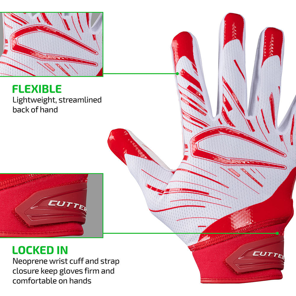 cutters-game-day-pro-receiver-handschuhe-white-red-adult-m-mit-grip image 5