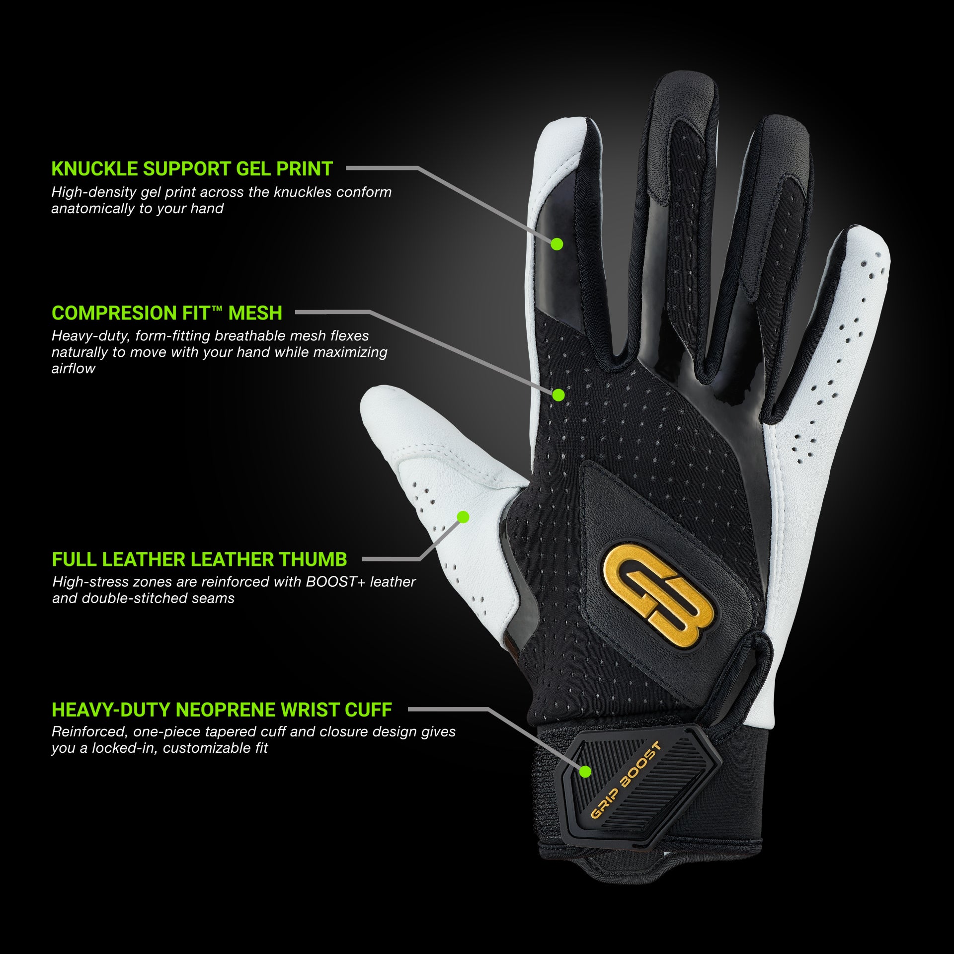 grip-boost-loaded-baseball-schlaghandschuhe-schwarz-leder-boost image 2