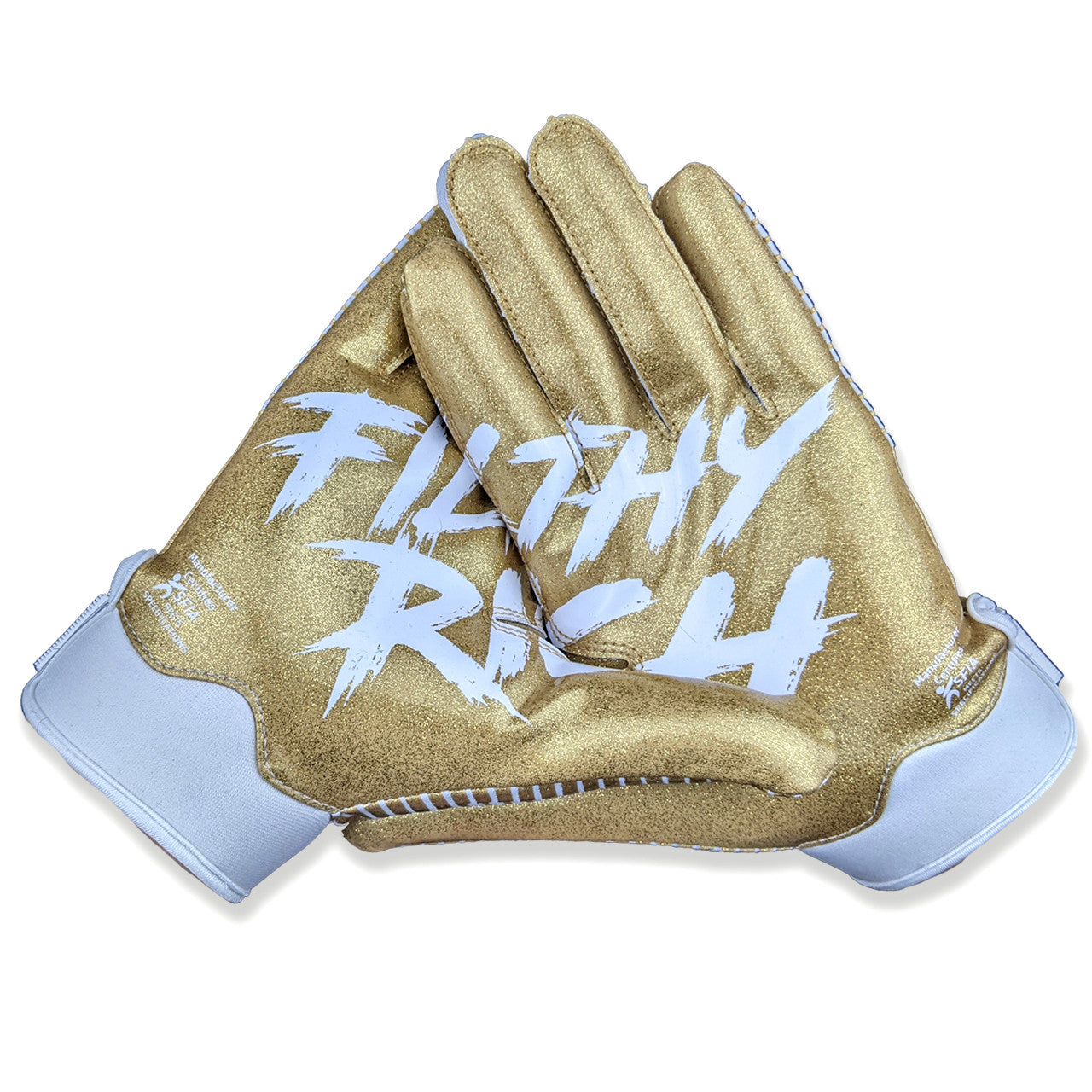 battle-double-threat-filthy-rich-receiver-handschuhe-gold-grip image 1