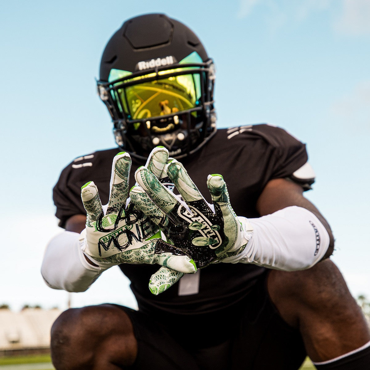 battle-doom-1-0-cash-money-football-handschuhe-gr-n-adult image 2