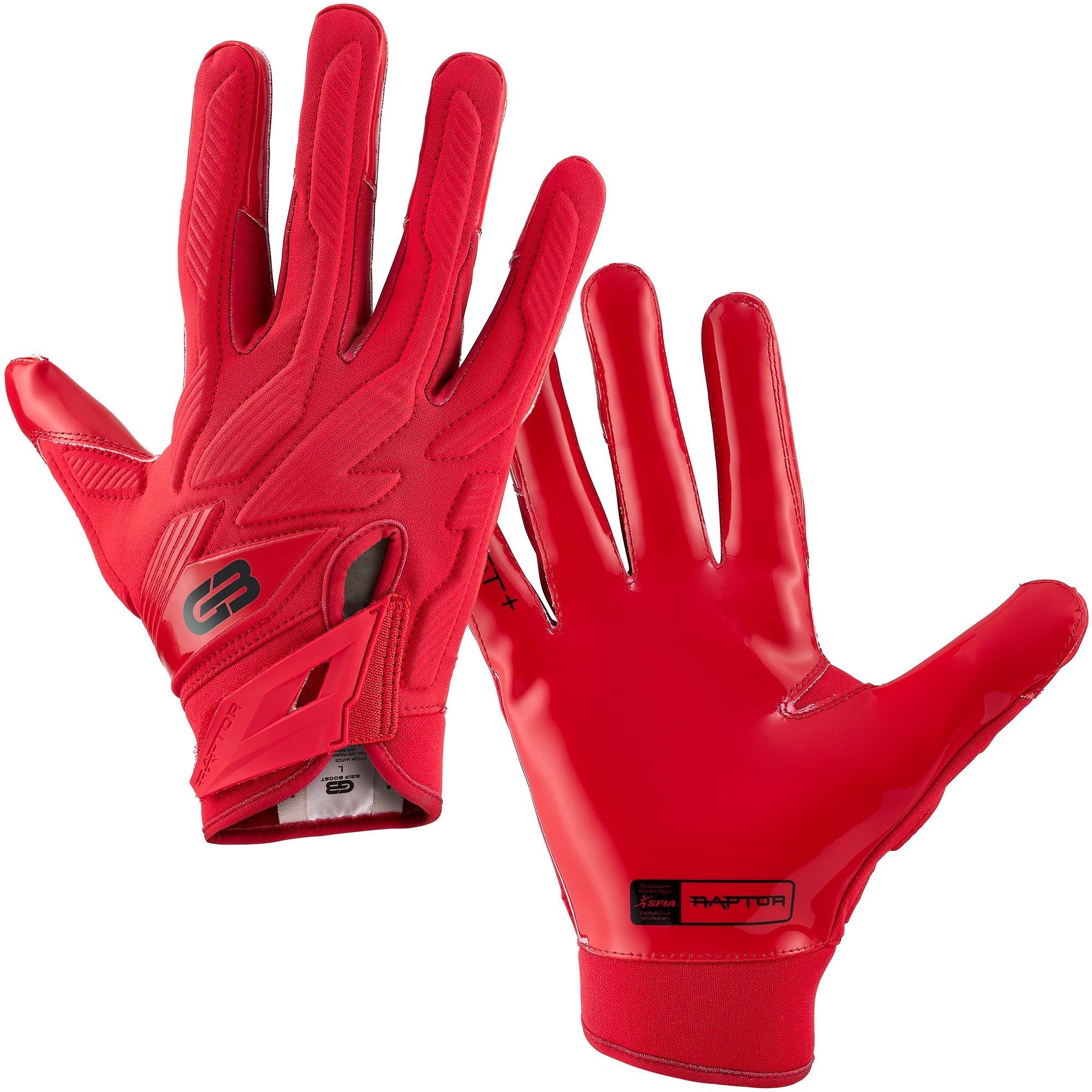 grip-boost-raptor-2-0-footballhandschuhe-rot-gepolstert image 3