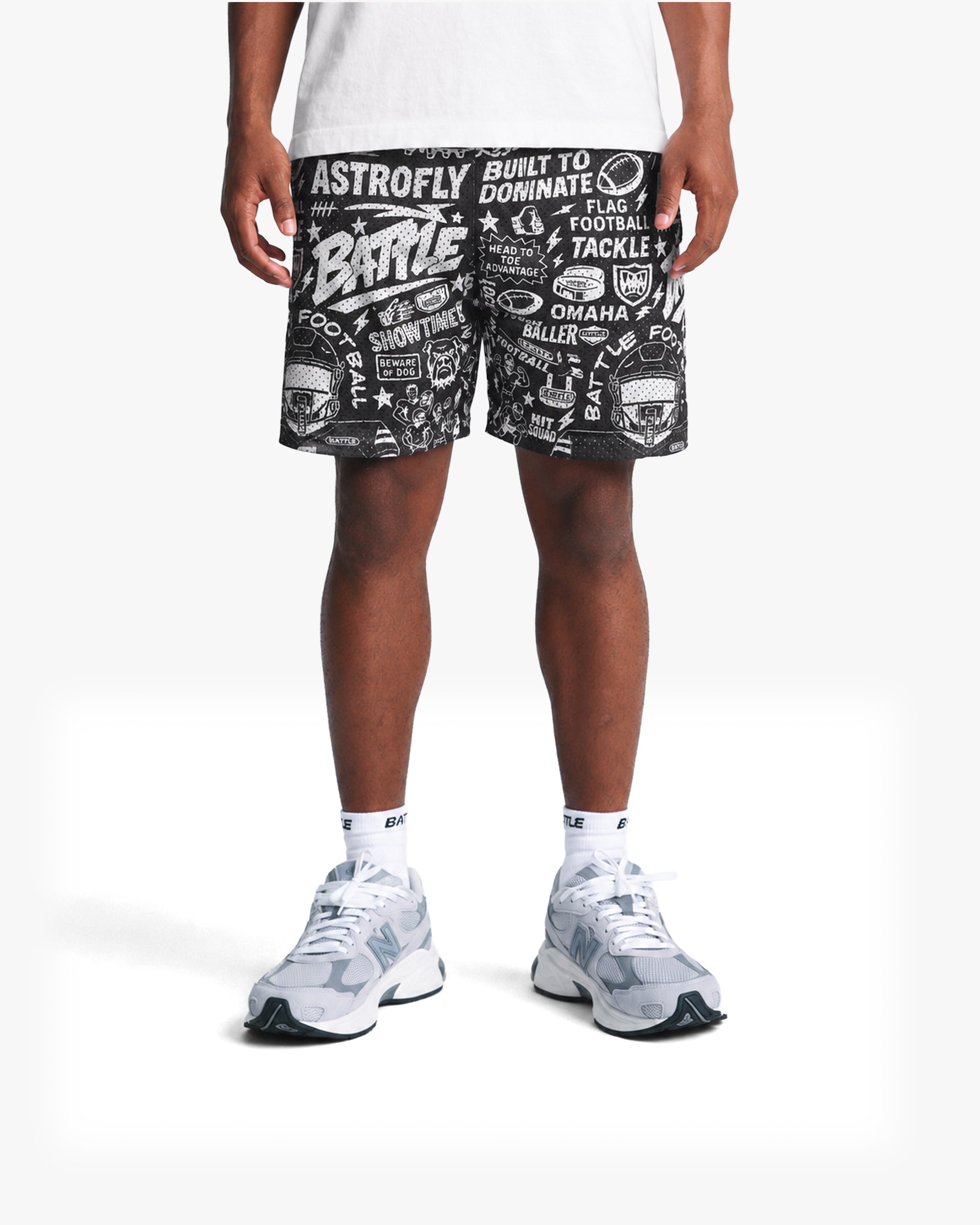 battle-sports-astrofly-collage-mesh-shorts-schwarz-mit-liner image 2