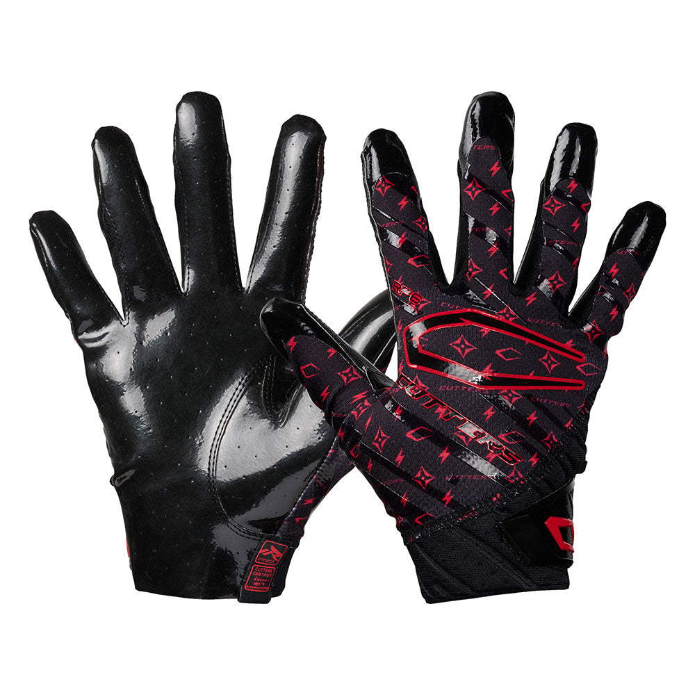 cutters-rev-pro-6-0-receiver-handschuhe-black-red-lux-grip image 1
