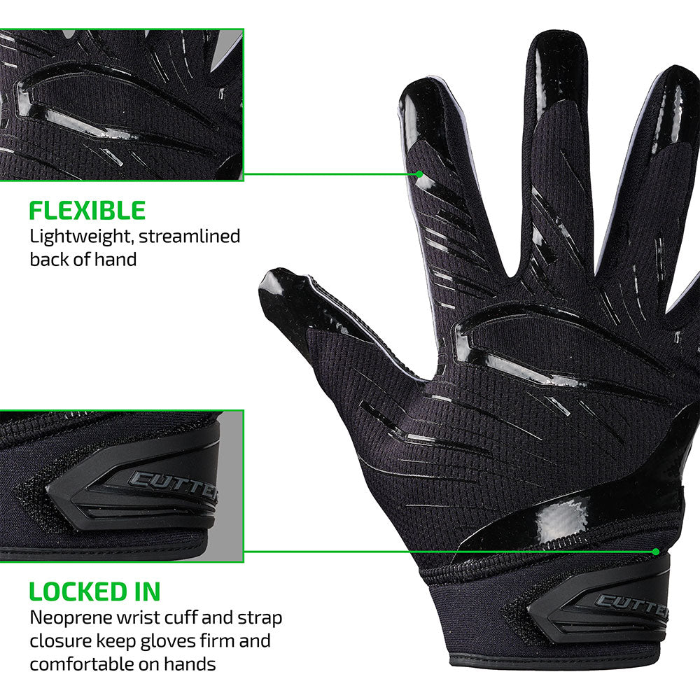 cutters-game-day-pro-receiver-handschuhe-solid-black-grip image 5