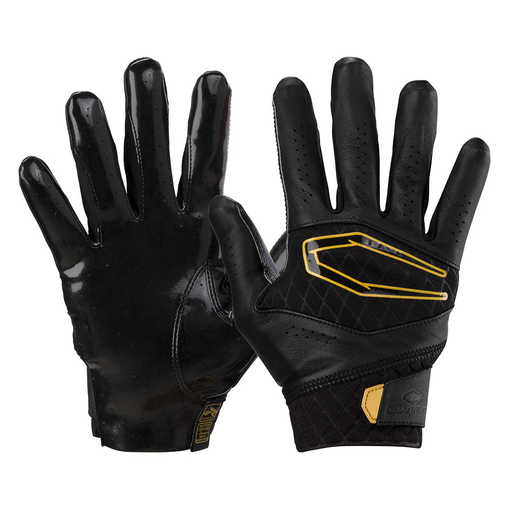 cutters-rev-x-receiver-handschuhe-schwarz-gold-leder image 1