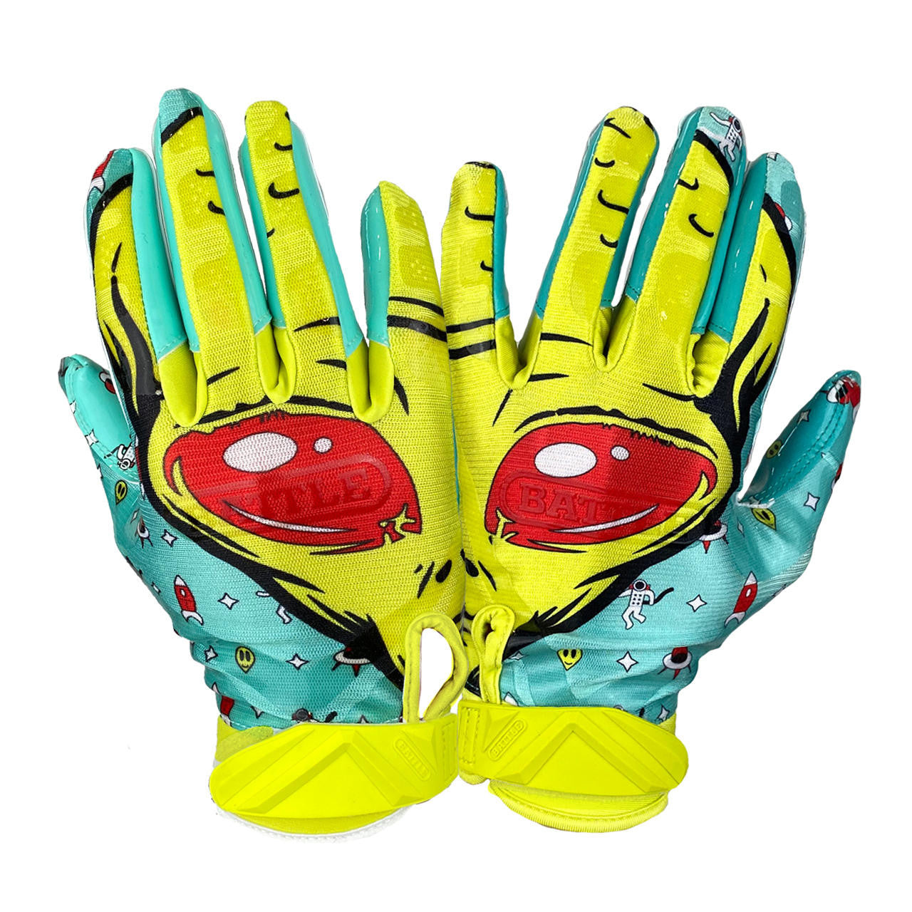 battle-double-threat-alien-receiver-handschuhe-neon-gr-n-l-grip image 3