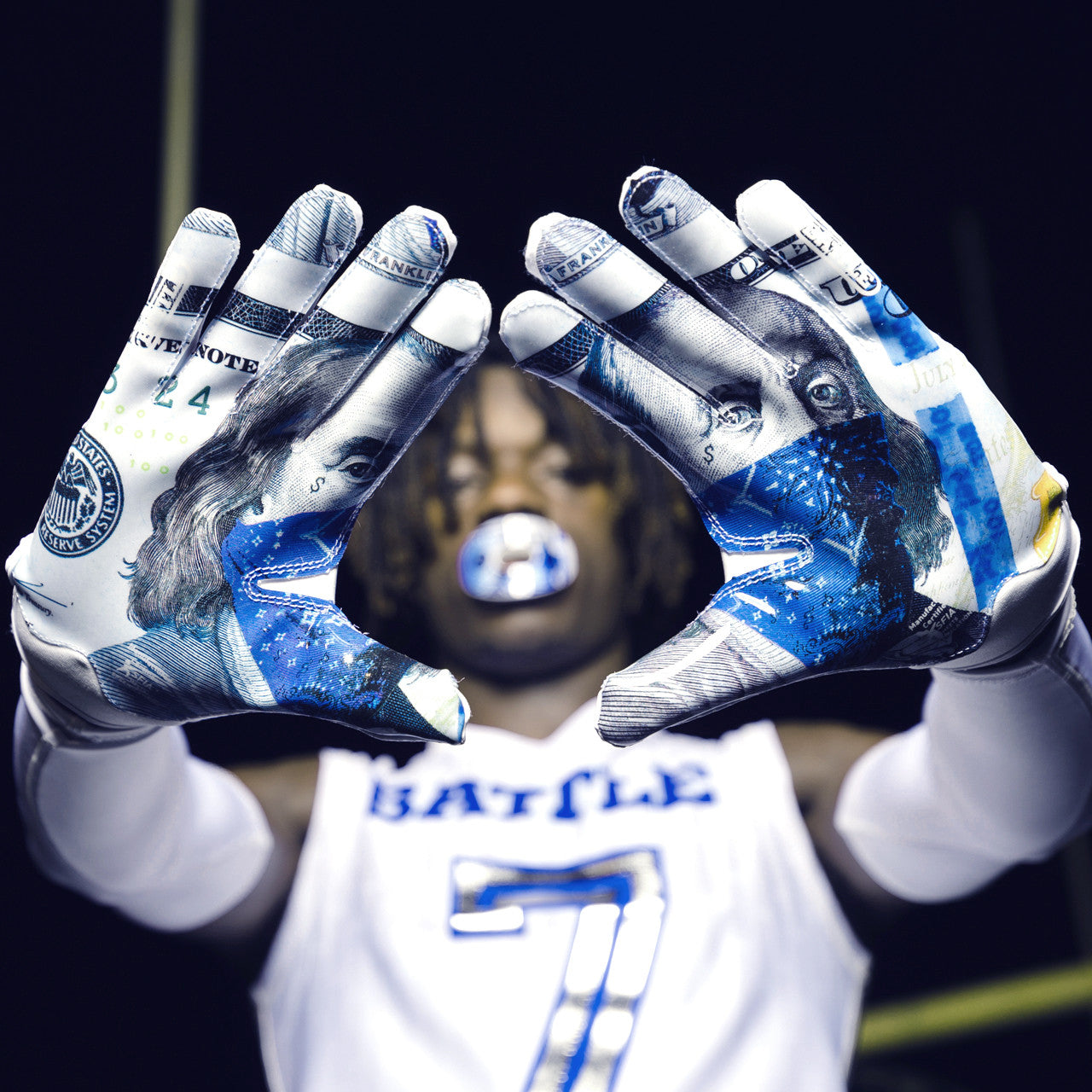 battle-doom-1-0-blue-strips-receiver-football-handschuhe-adult image 2