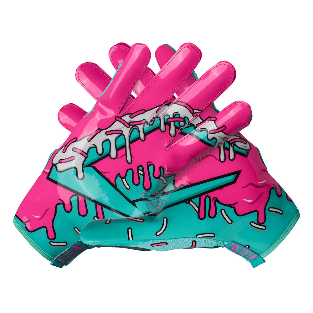 cutters-game-day-pro-receiver-handschuhe-teal-pink-sprinkle-drip-grip image 3