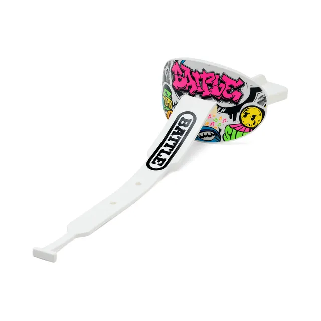 battle-sports-speed-graffiti-mundschutz-wei-pink-mit-riemen image 1