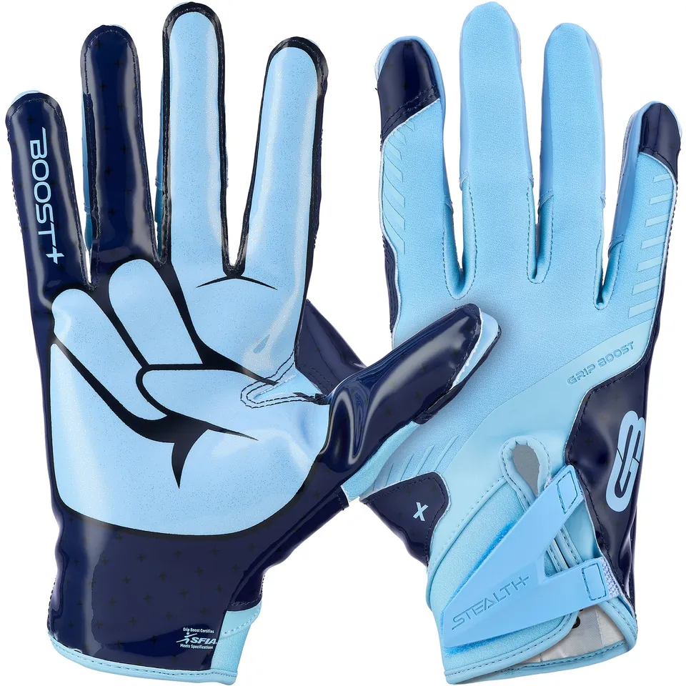 grip-boost-stealth-6-0-footballhandschuhe-carolina-blue-navy-peace image 1