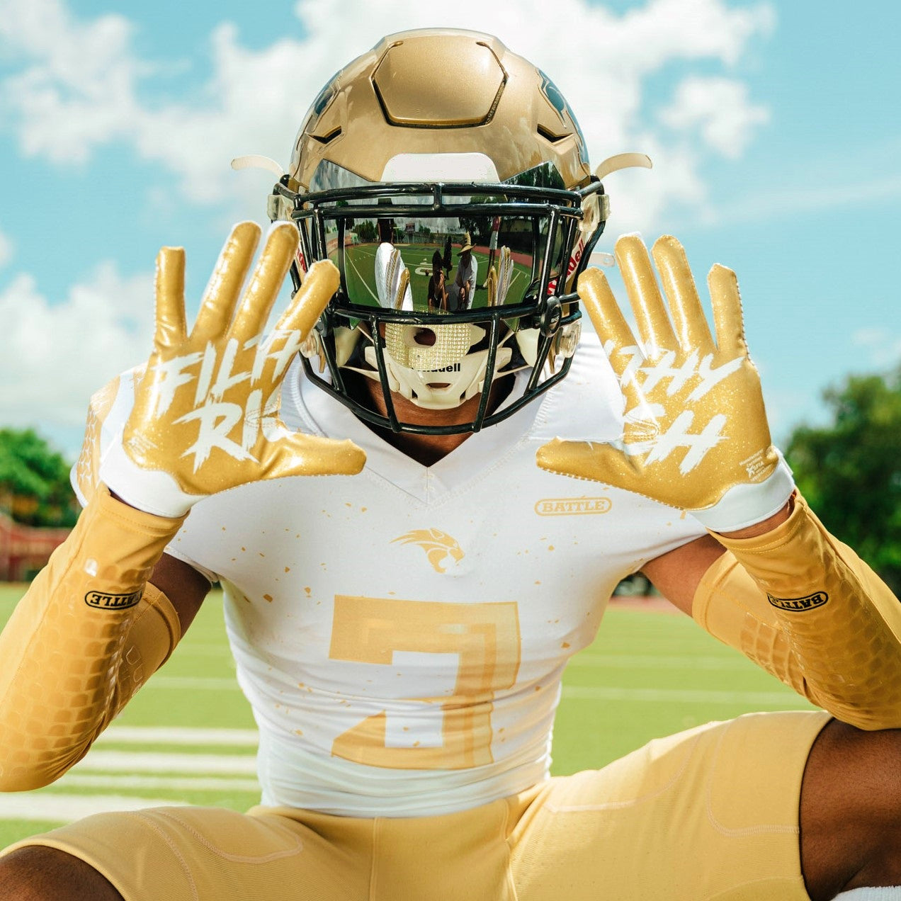 battle-double-threat-filthy-rich-receiver-handschuhe-gold-grip image 2