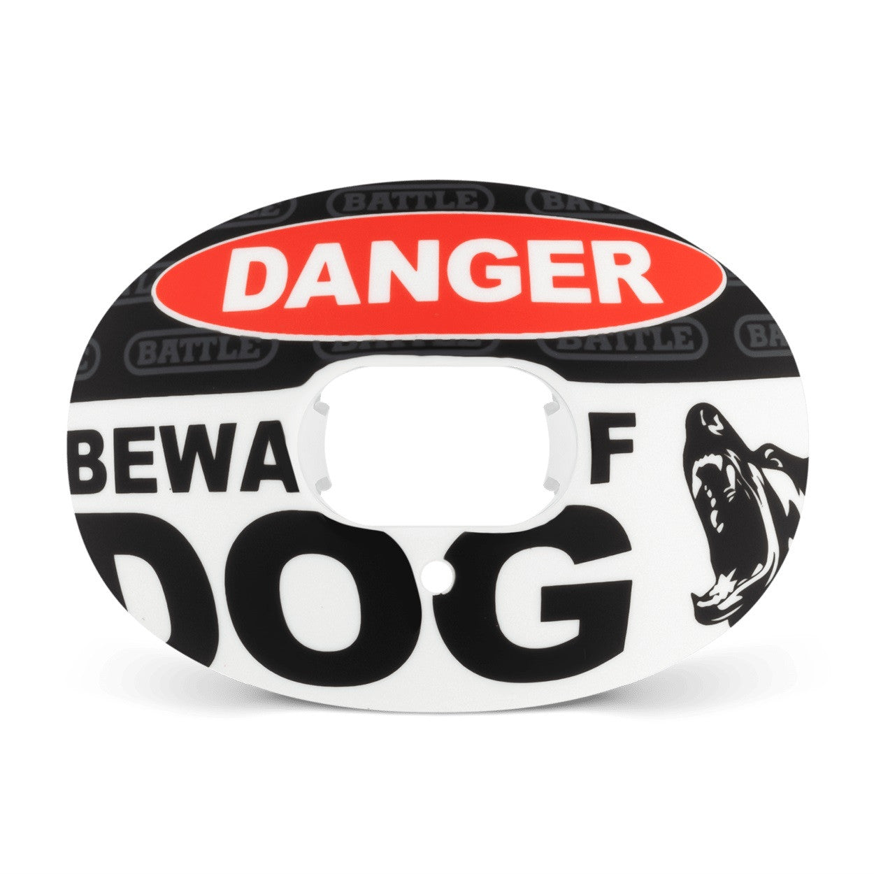 battle-oxygen-beware-of-dog-mundschutz-rot-football image 3