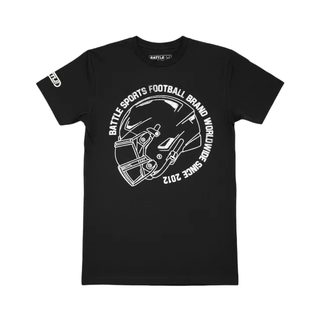 battle-sports-defender-helmet-logo-t-shirt-adult-schwarz image 1