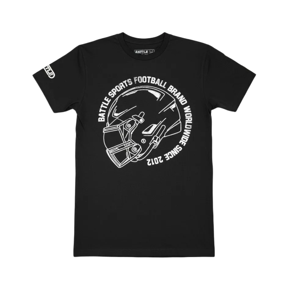 battle-sports-defender-helmet-logo-t-shirt-adult-schwarz image 1