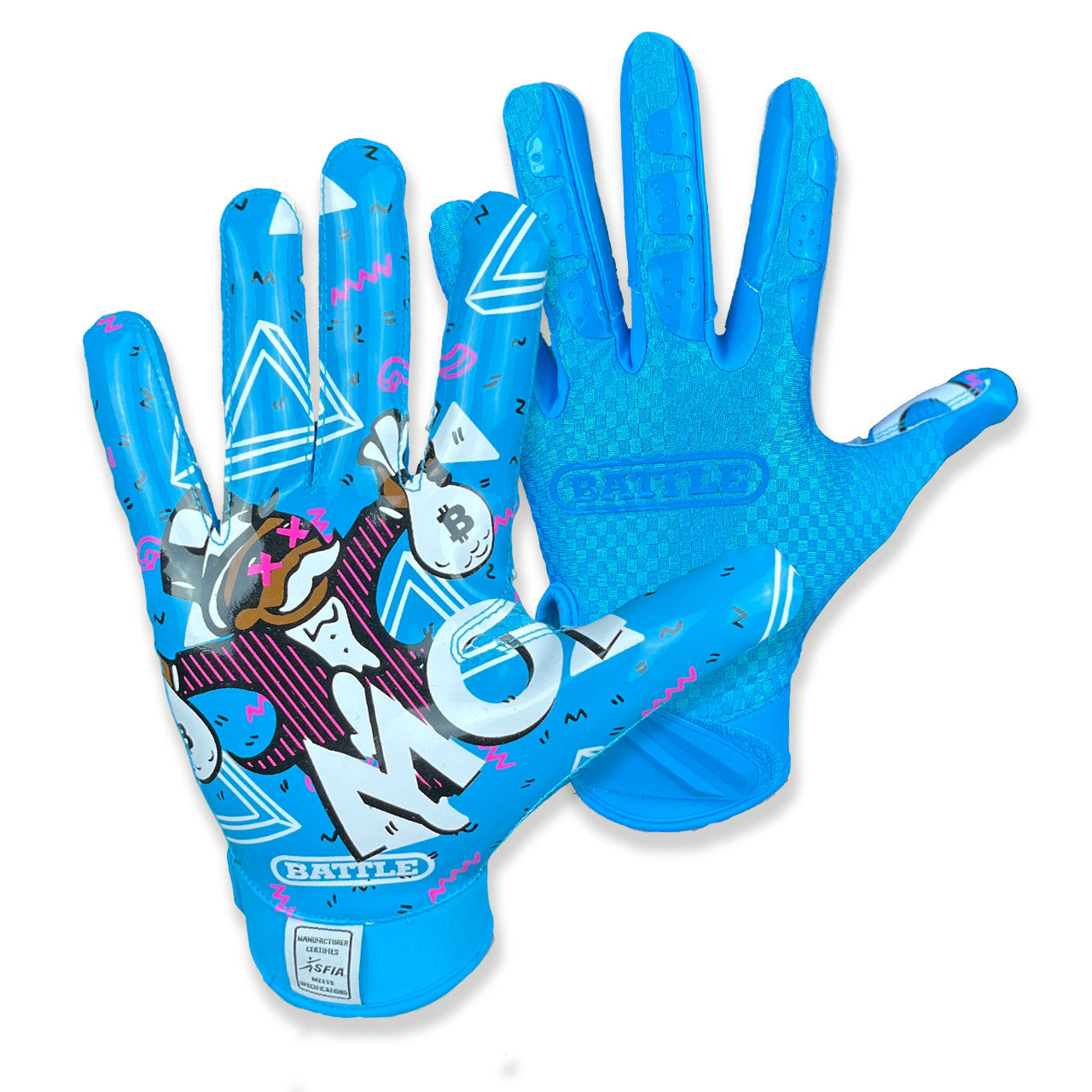 battle-double-threat-money-man-2-0-footballhandschuhe-pink-m image 5