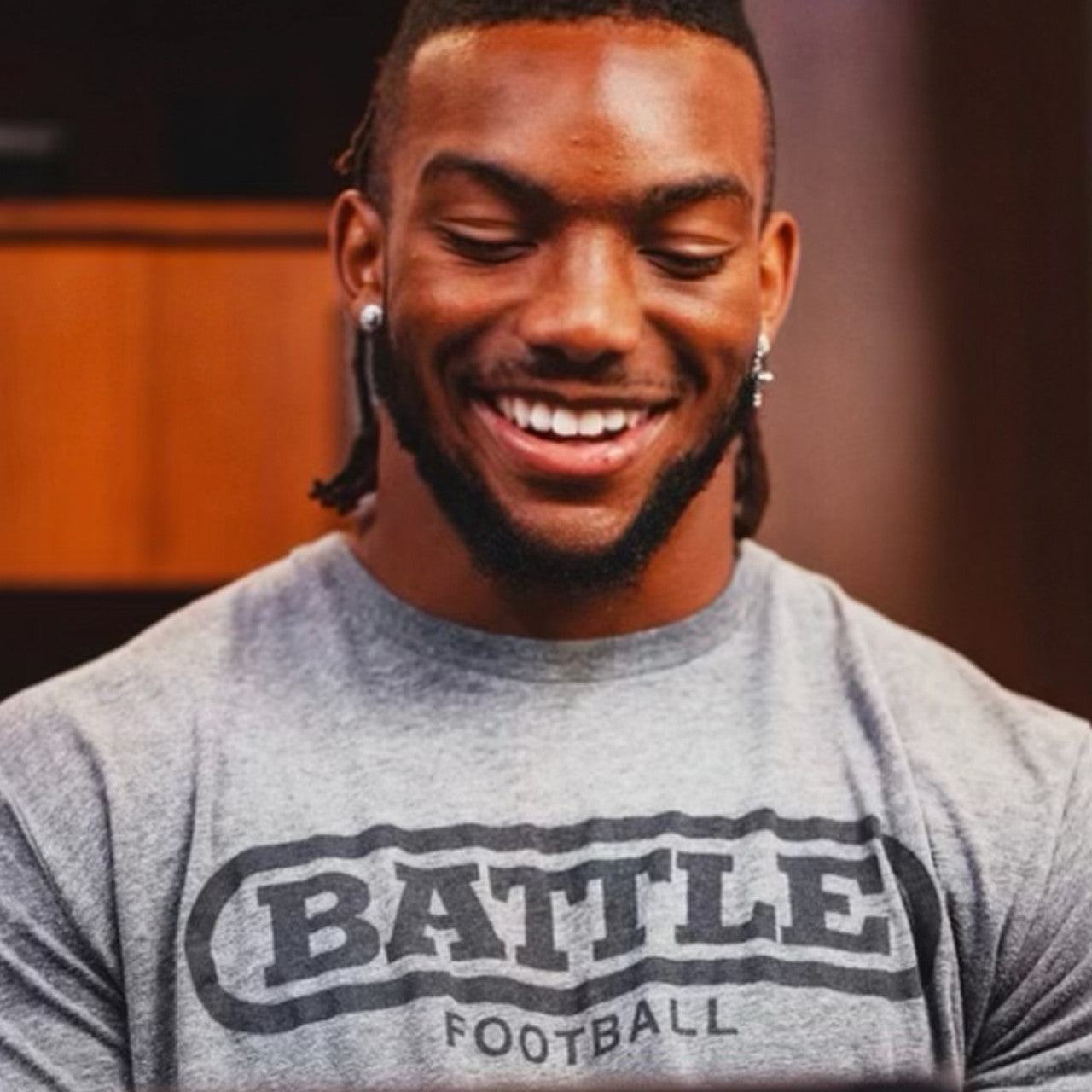 battle-sports-thee-original-football-t-shirt-herren-triblend image 2