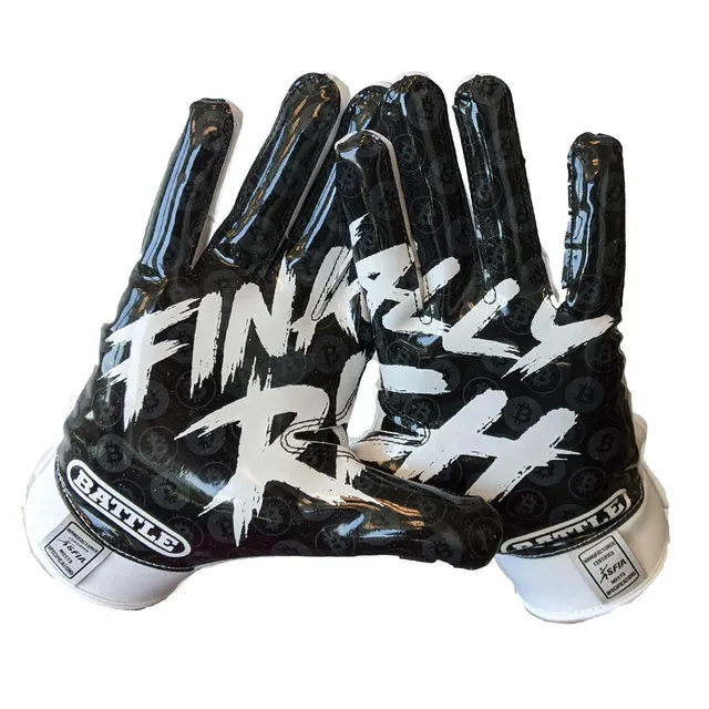 battle-double-threat-finally-rich-handschuhe-weiss-l image 1