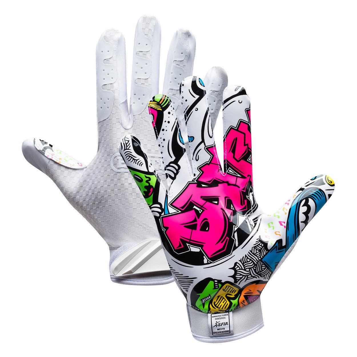 battle-double-threat-graffiti-receiver-handschuhe-adult-l-grip image 3