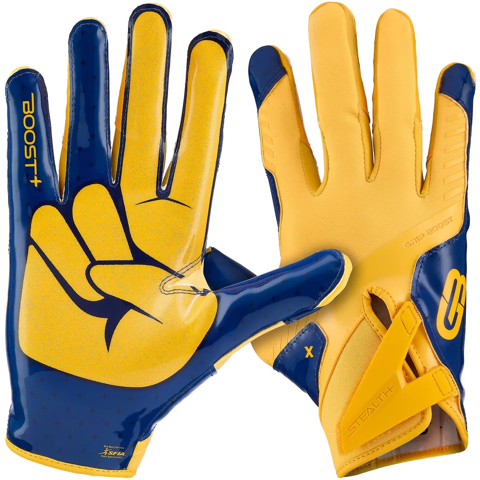 grip-boost-stealth-6-0-jugend-footballhandschuhe-gelb-navy-peace image 1