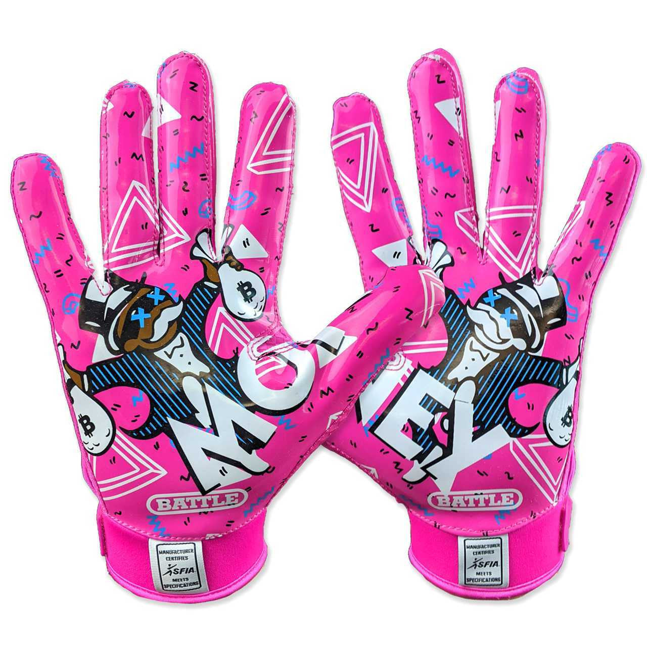 battle-double-threat-money-man-2-0-footballhandschuhe-pink-m image 7
