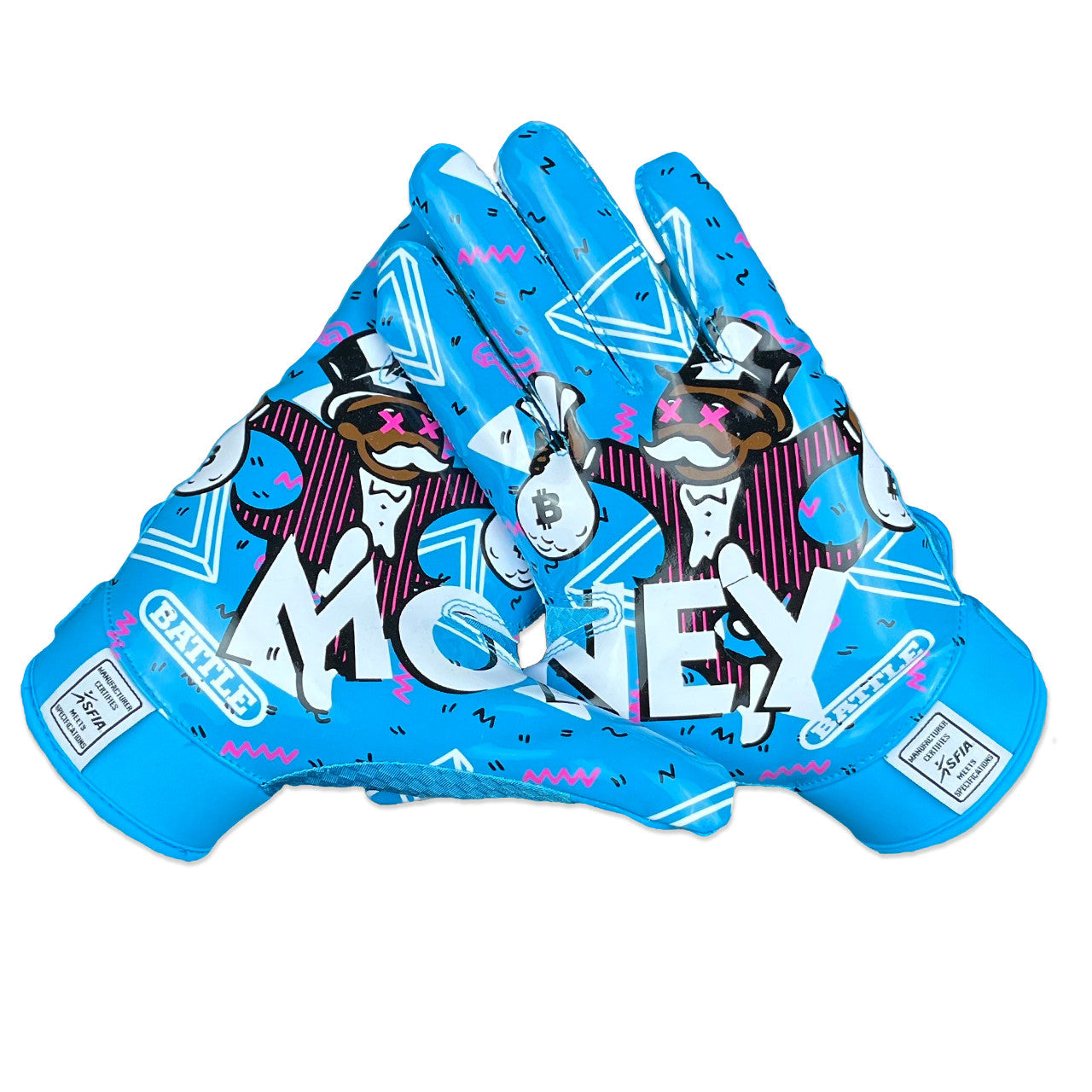 battle-double-threat-money-man-2-0-footballhandschuhe-pink-m image 4