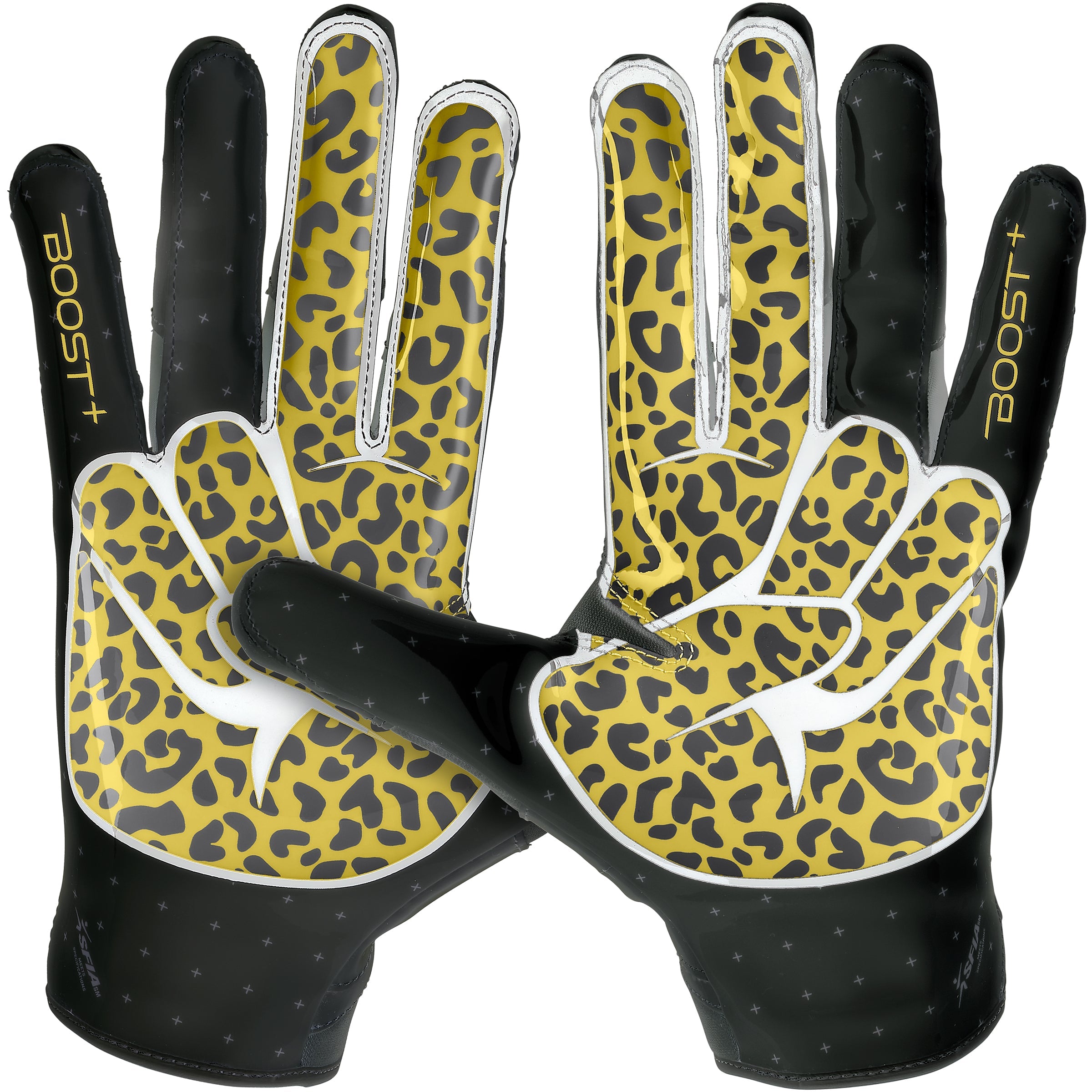 grip-boost-stealth-6-0-footballhandschuhe-schwarz-gold-peace-grip image 2