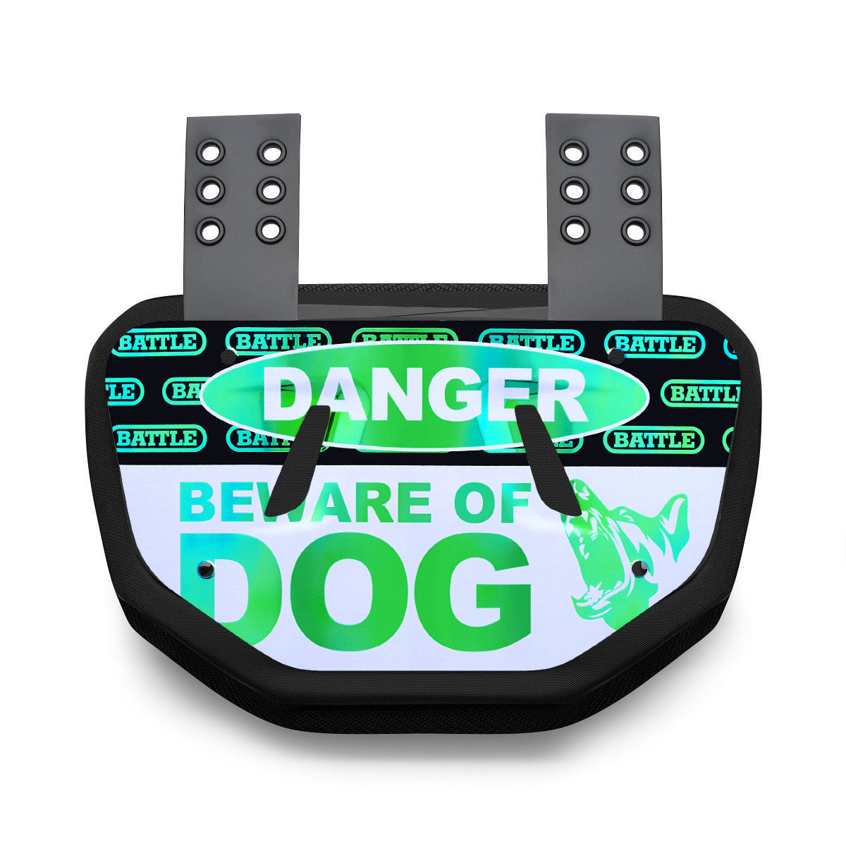 battle-defender-beware-of-dog-backplate-adult-iridescent image 3
