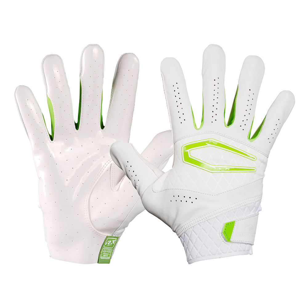 cutters-rev-x-receiver-handschuhe-white-shock-green-leder image 1