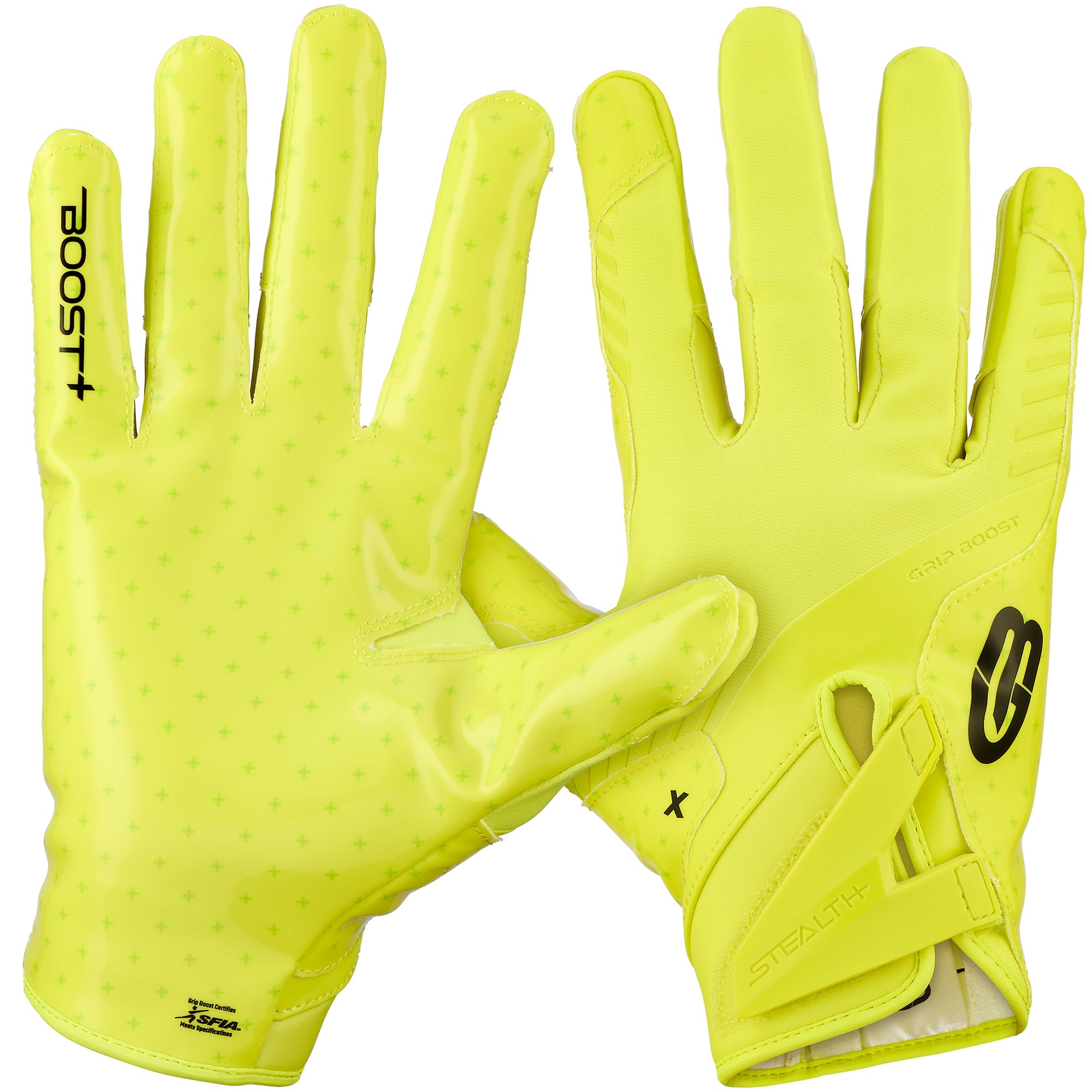 grip-boost-stealth-6-0-football-handschuhe-neon-gelb image 1