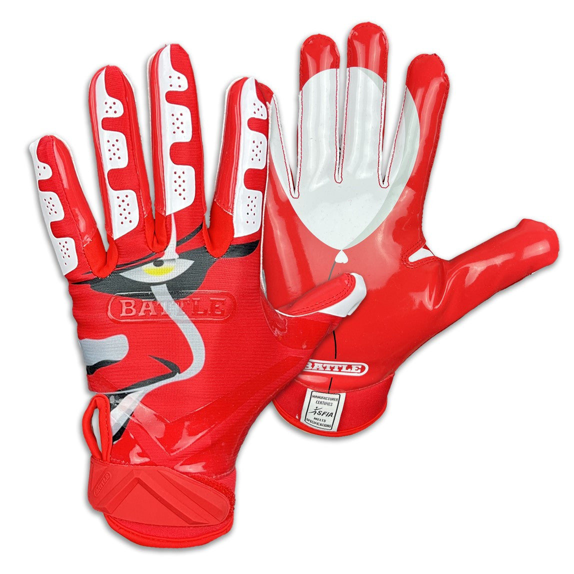 battle-double-threat-clown23-cloaked-footballhandschuhe-l-print image 3