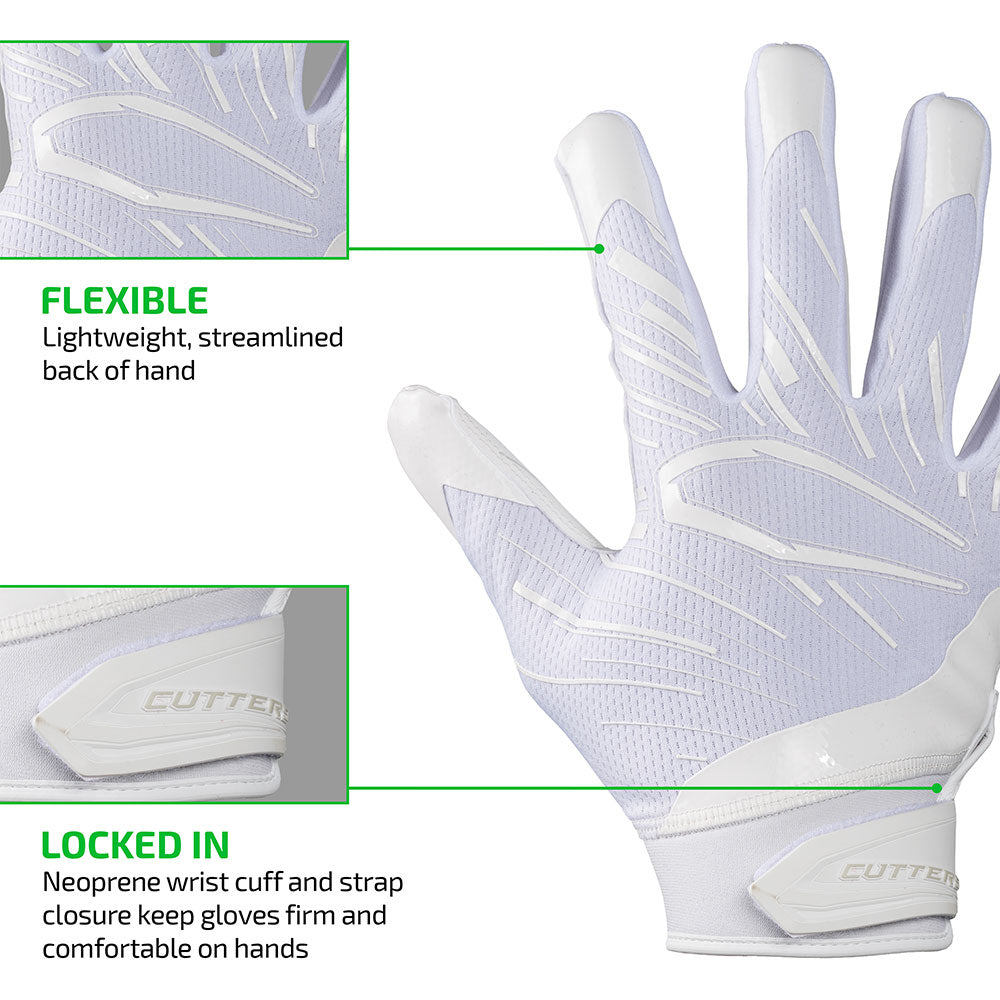 cutters-game-day-pro-receiver-handschuhe-solid-white-leicht image 5