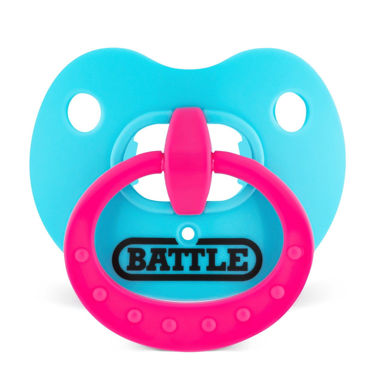 battle-oxygen-binky-football-mundschutz-baby-blue-pink image 1