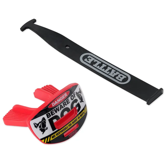 battle-sports-speed-beware-of-dog-mundschutz-mit-band-schwarz image 1