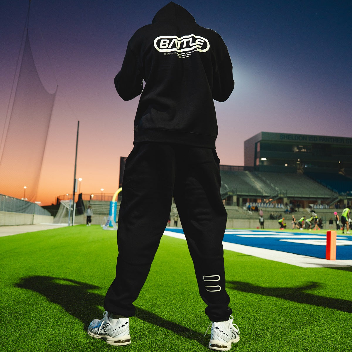 battle-astrofly-big-time-relaxed-track-pants-schwarz-fleece image 2