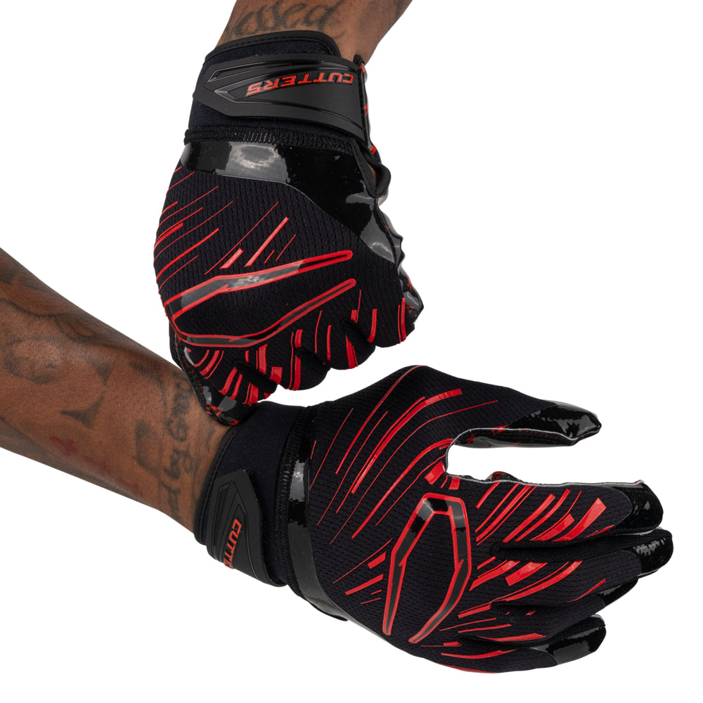 cutters-game-day-pro-receiver-handschuhe-black-red-lux-grip image 2