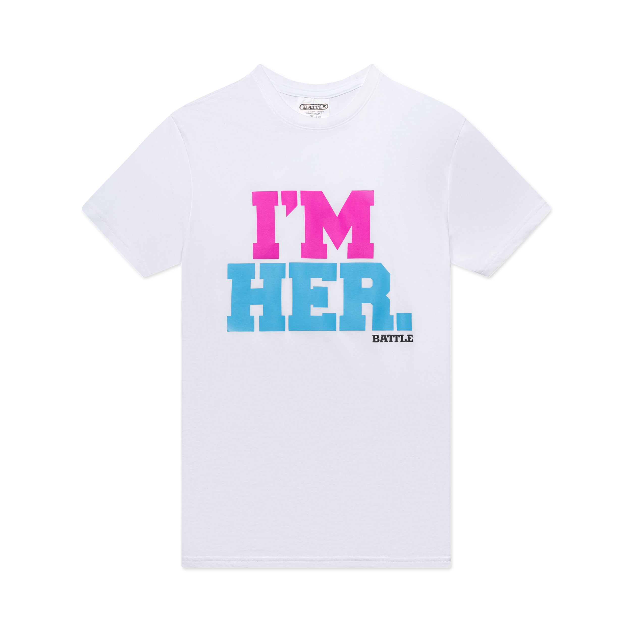 battle-i-m-her-t-shirt-damen-schwarz-baumwolle image 2
