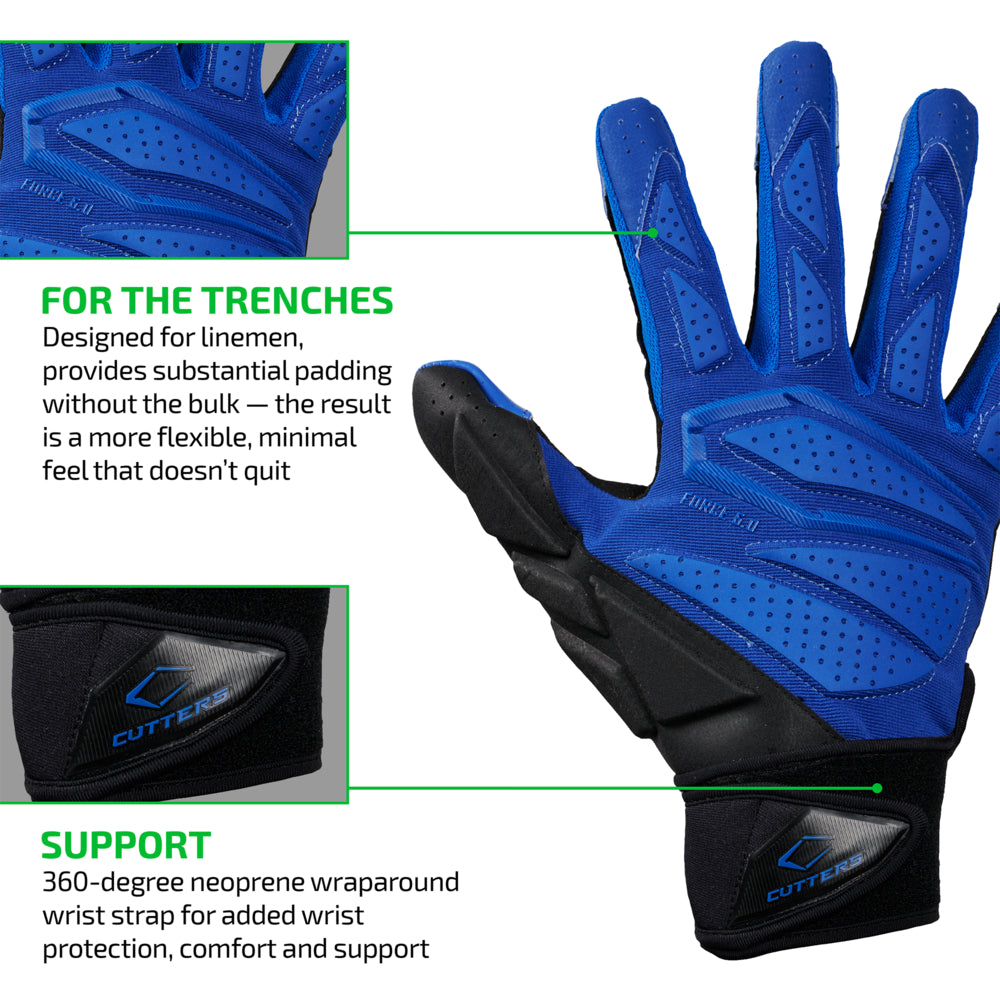 cutters-force-6-0-lineman-handschuhe-royal-gepolstert image 5