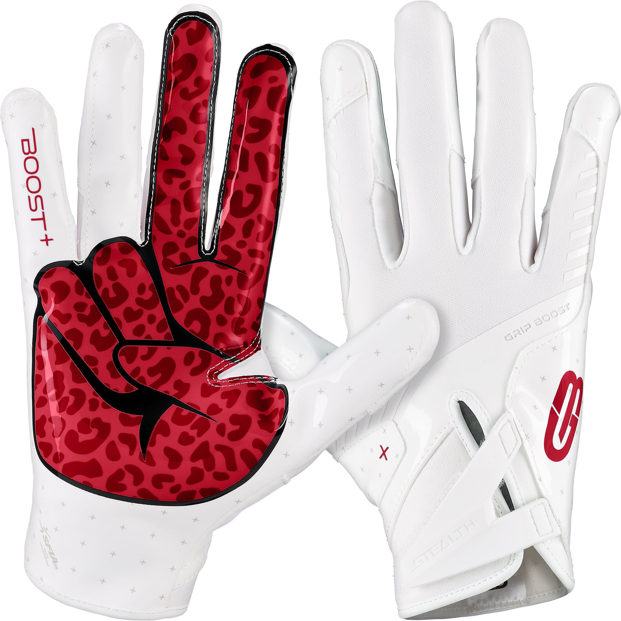grip-boost-stealth-6-0-jugend-footballhandschuhe-wei-rot-peace image 1